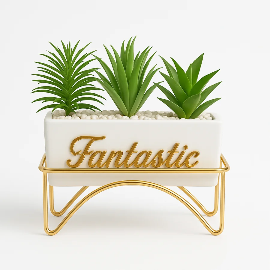 Buy Fantastic Trio Planter with Golden Stand