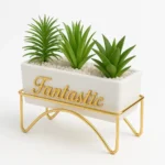 Premium Quality Trio Planter with Gold Stand
