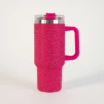 Dark Pink Stanley Tumbler 40oz Rhinestone