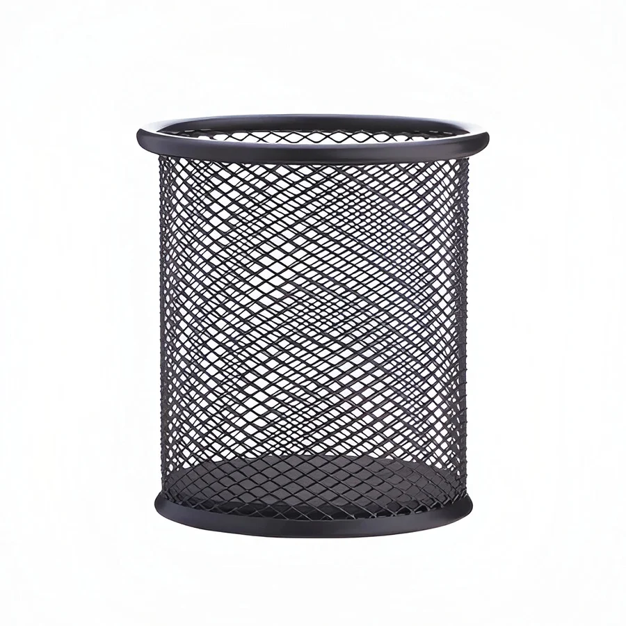 Round Metal Mesh Pen Holder