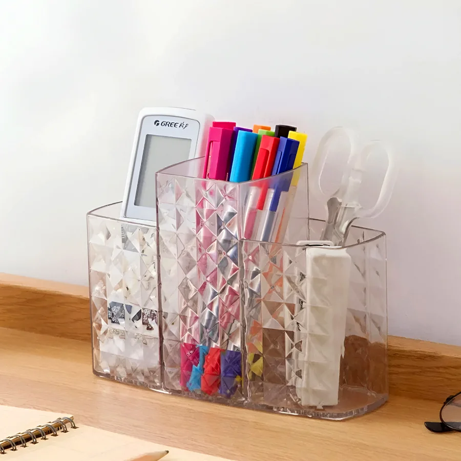 Buy Transparent Desk Organizer for Pens and Stationery