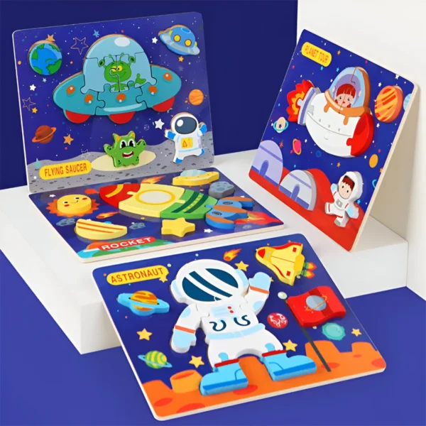 Buy Space Theme Wooden Puzzle Online in Pakistan