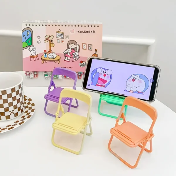 Cute Folding Chair Mobile Stand for Smartphone Display