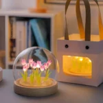 Battery Operated Tulip Flower Night Lamp, Ideal for Bedrooms, Studies, or Living Room Decoration