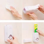 Buy Automatic Toothpaste Dispenser with Wall Mounted Toothbrush Holder Set Online in Pakistan