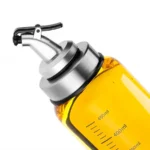 Buy Transparent Glass Oil Dispenser Bottle with Stainless Steel Nozzle